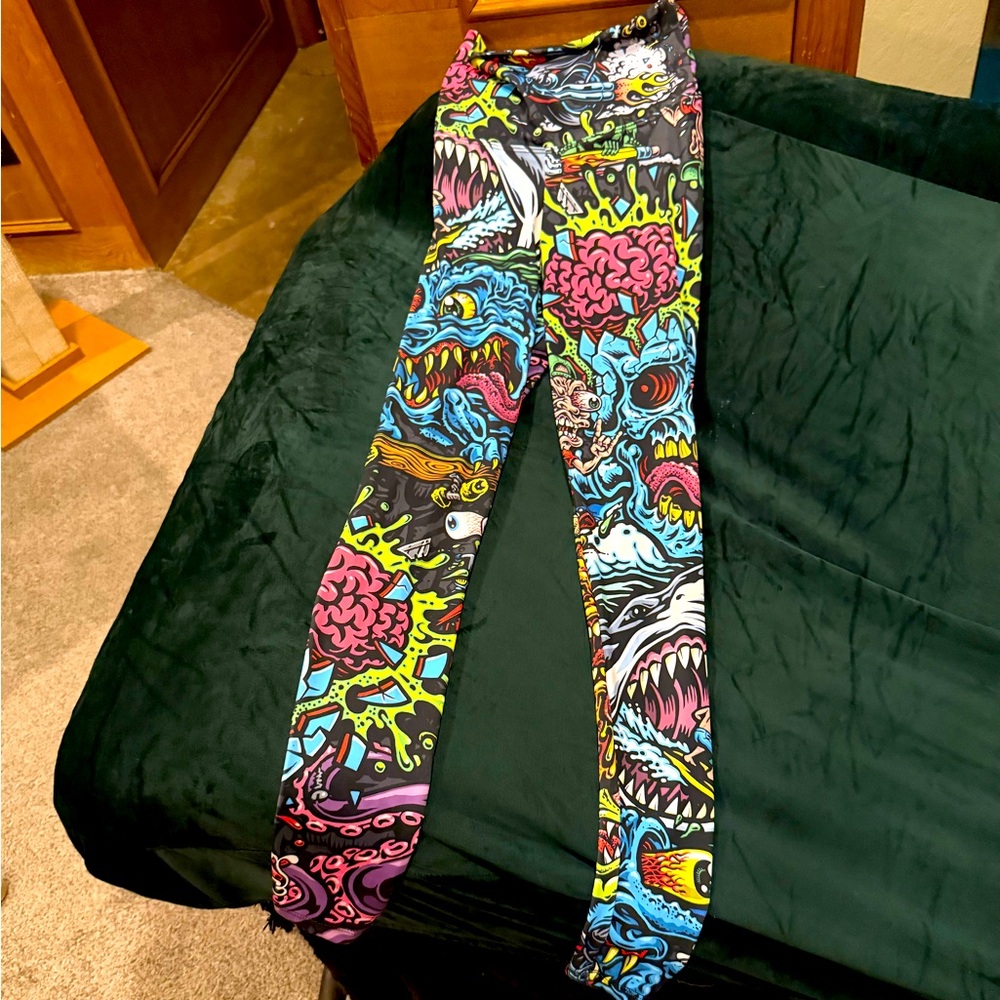 Grassroots jimbo Phillips multicolored yoga leggings size small EUC - Picture 1 of 16